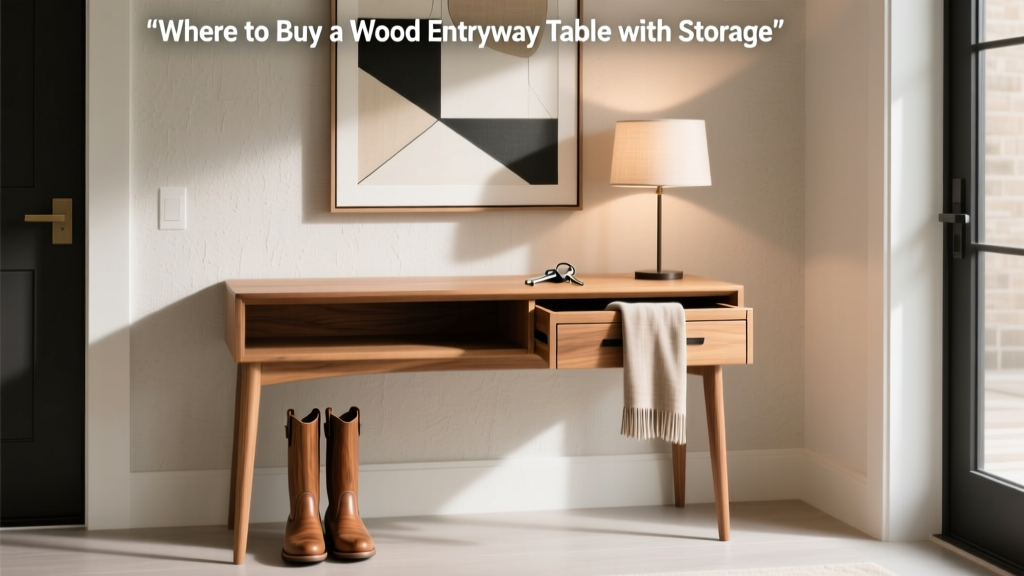 Where to Buy a Wood Entryway Table with Storage