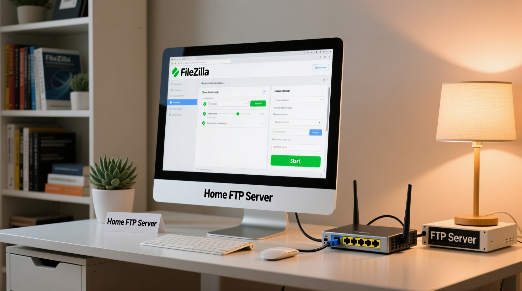 build a home ftp server with filezilla