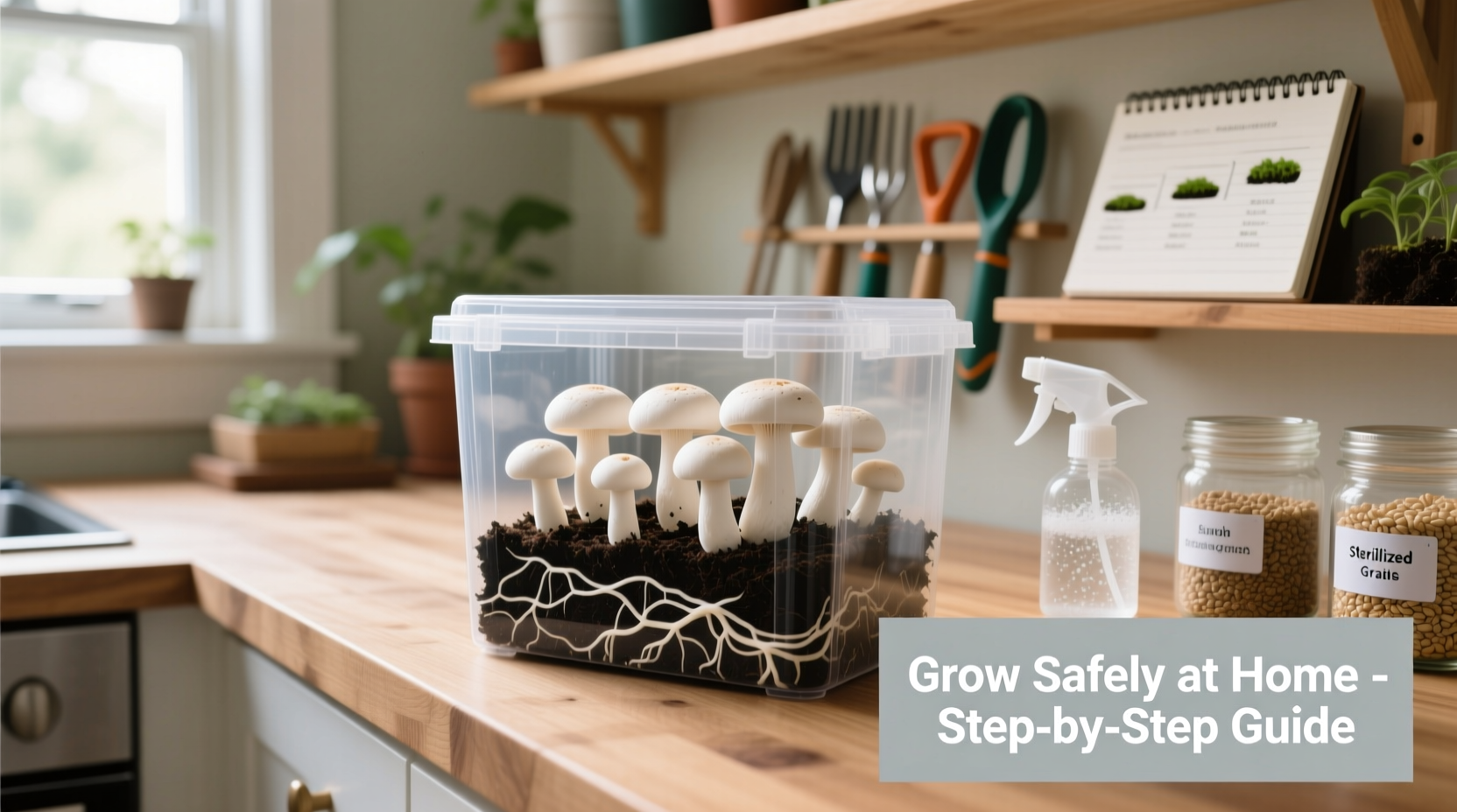 can you grow mushrooms at home safely using a kit or diy method