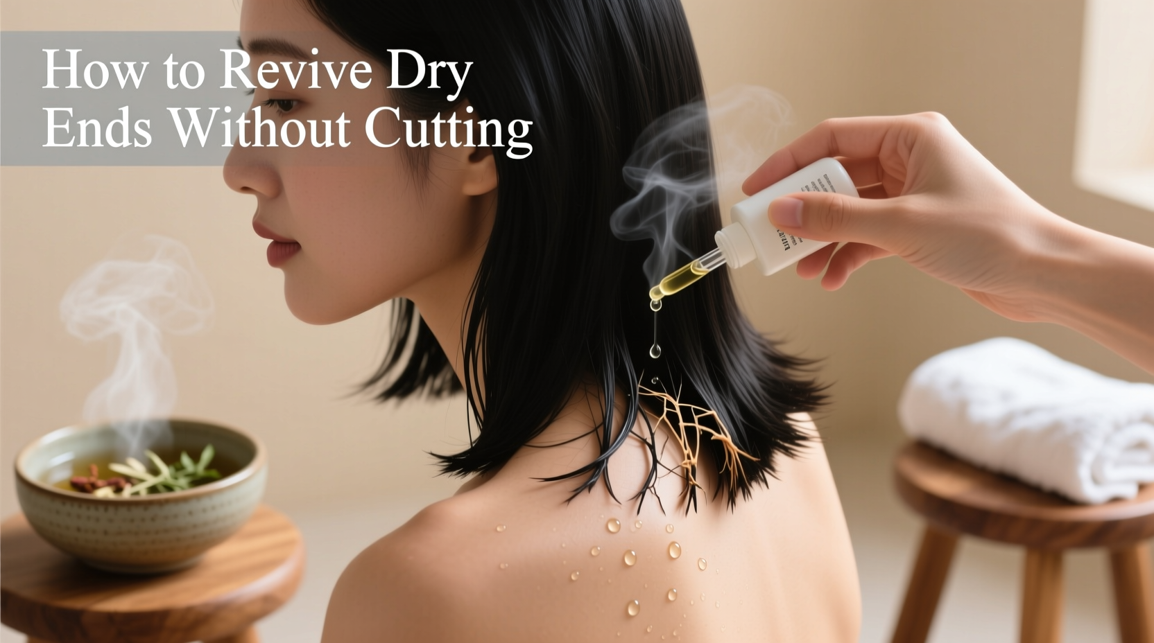 how to revive dry ends without cutting your hair immediately