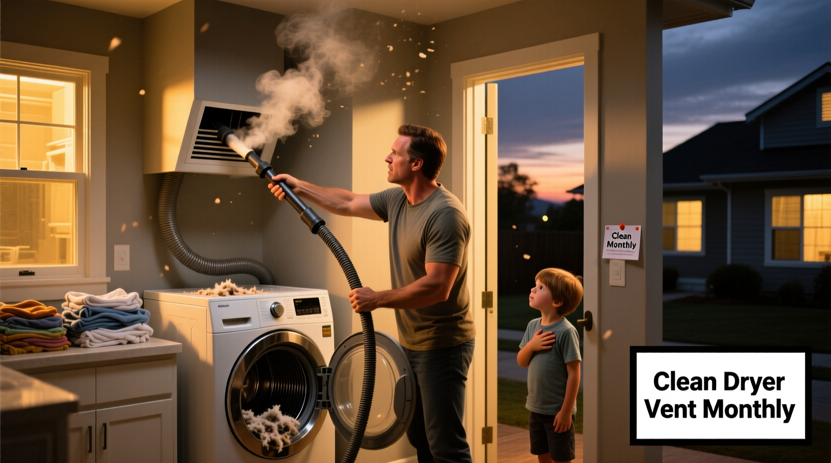 save your home from a fire by cleaning your dryer vent