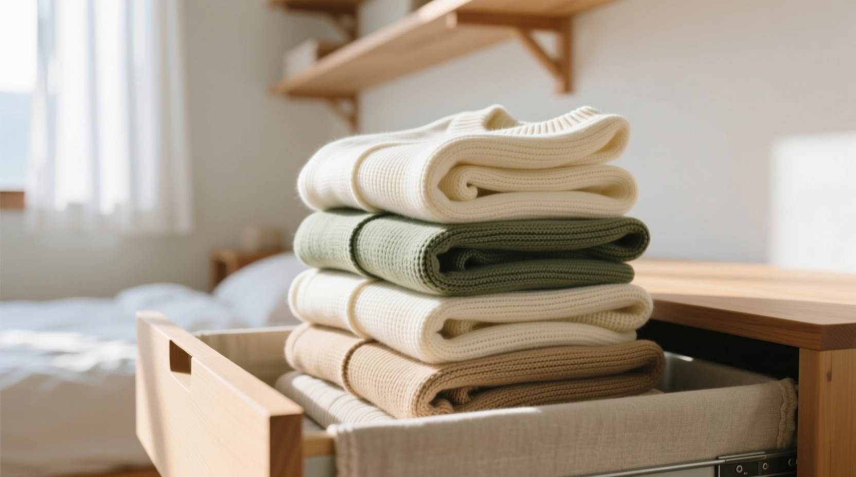 how to fold knits without stretching them