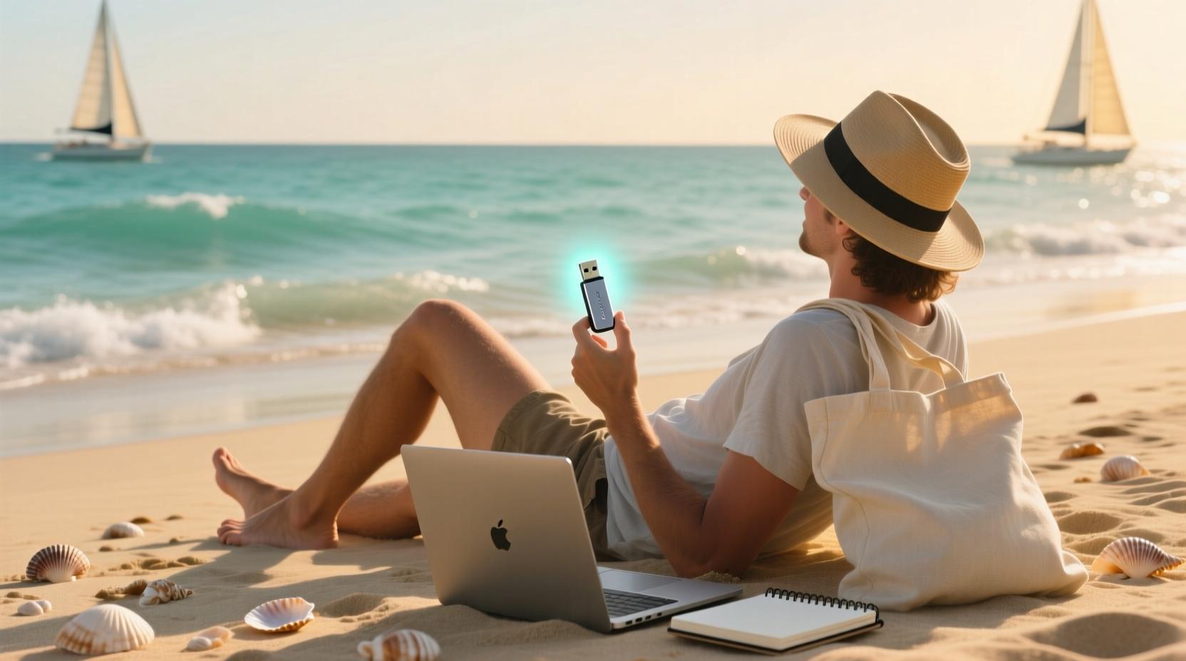 vacation tips ditch your laptop for a thumb drive