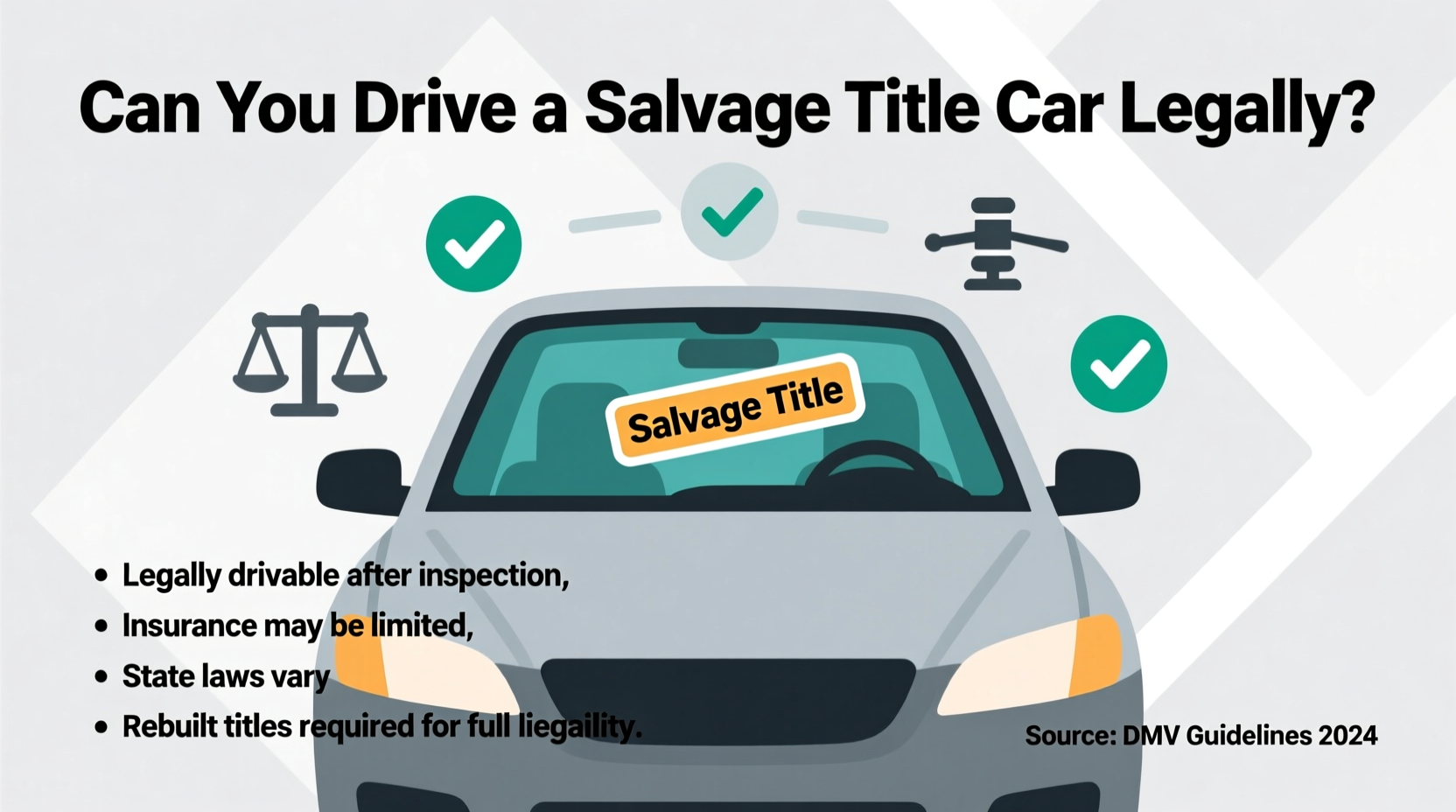 can you drive a salvage title car