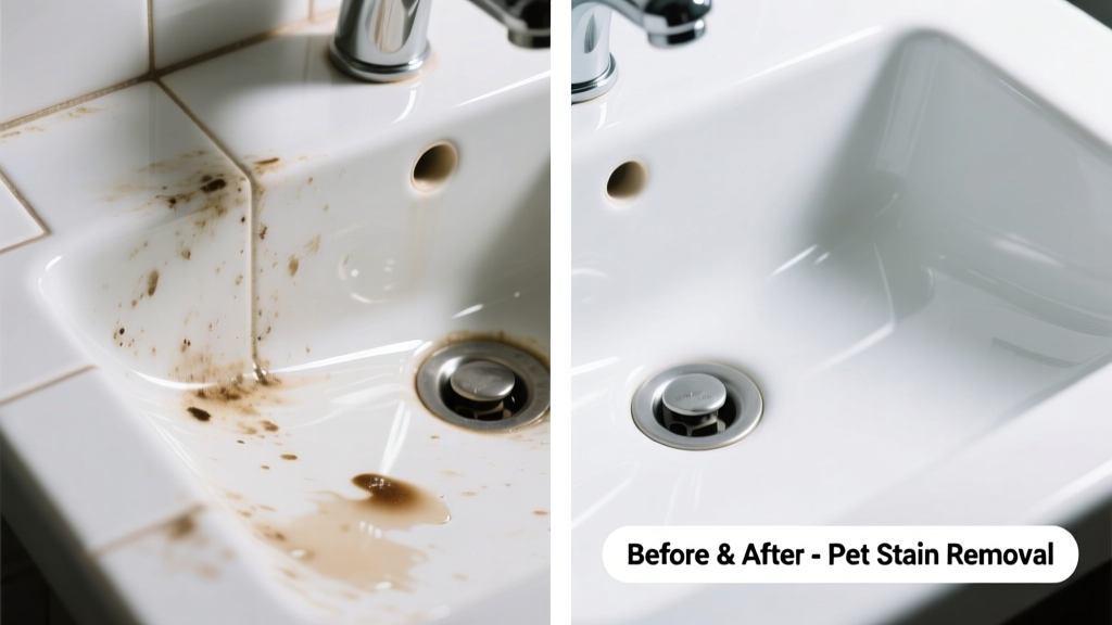 How to Remove Pet Stain from Porcelain Tile or Sink
