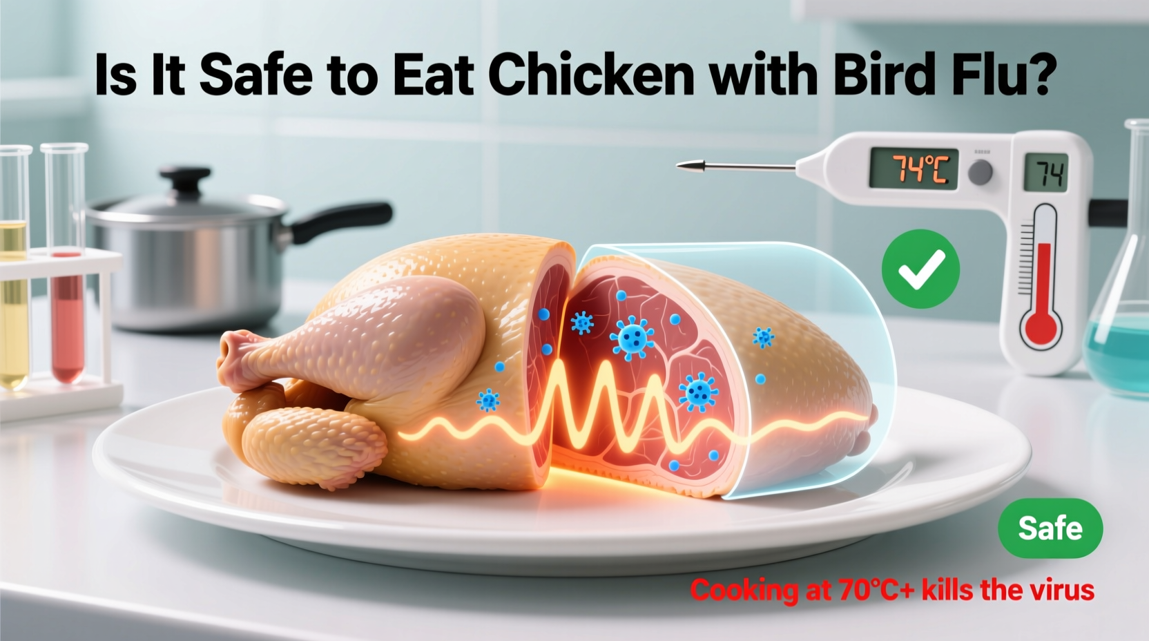 is it safe to eat chicken with bird flu