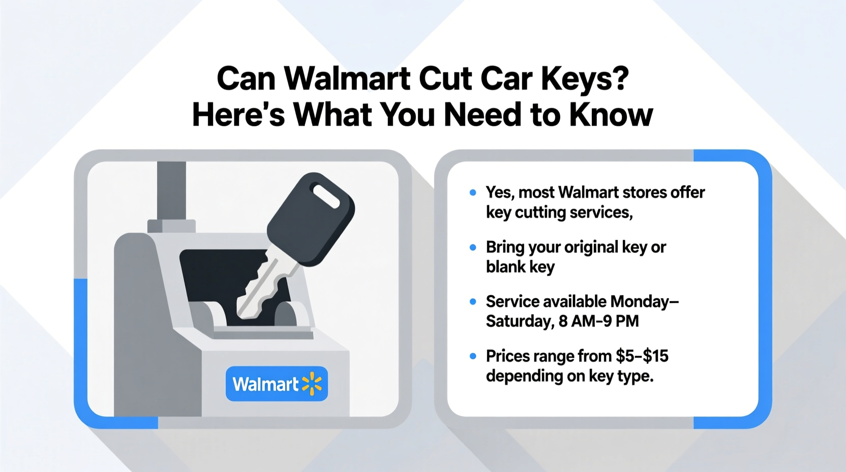 can walmart cut car keys