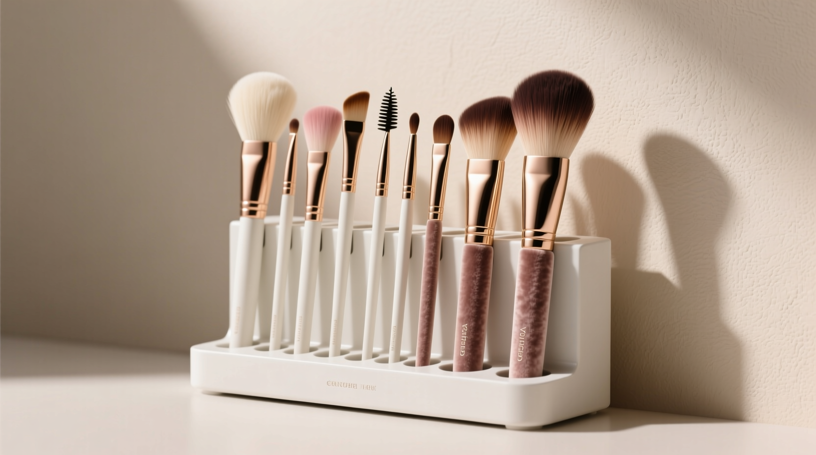 closet organization tips upright beauty brush storage