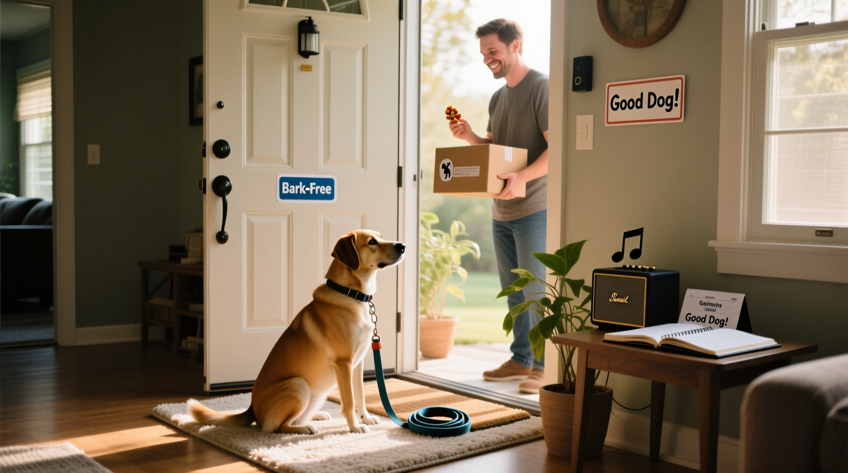 how to stop your dog from barking at delivery people without punishment