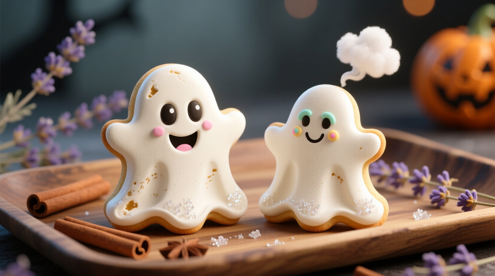 make these two ingredient meringue ghost cookies