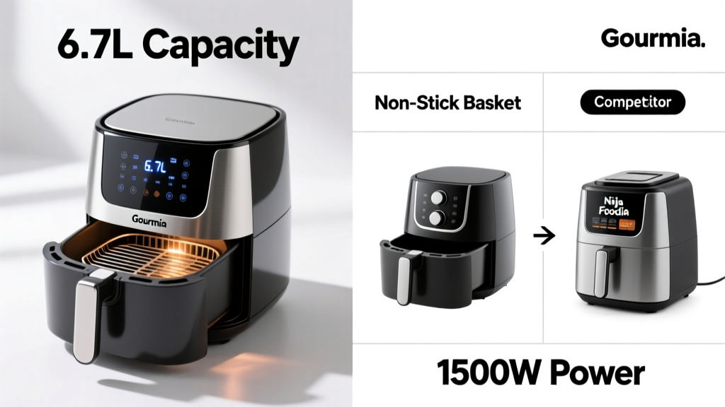Gourmia 6.7L Air Fryer Wattage: Real-World Test