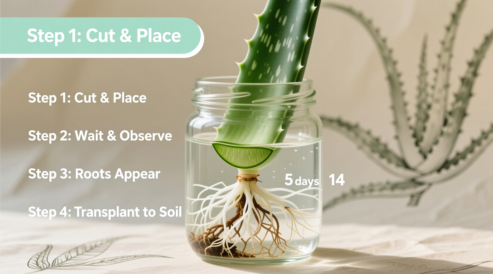 Regrow Aloe Vera in Water: 5 Easy Steps | TheHomeSprouts