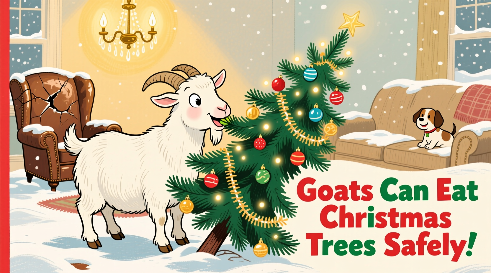 do goats eat christmas trees
