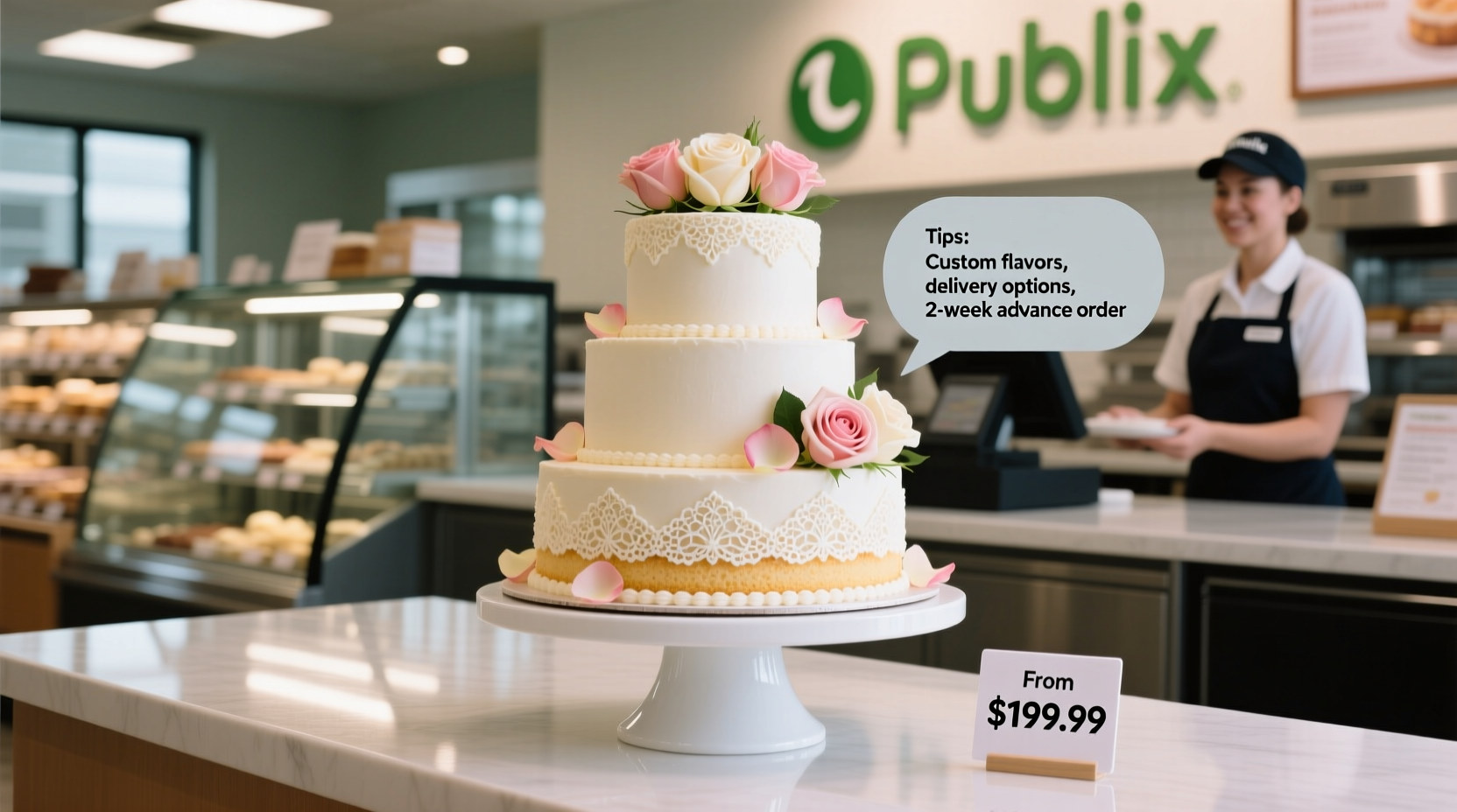 how much is a wedding cake from publix