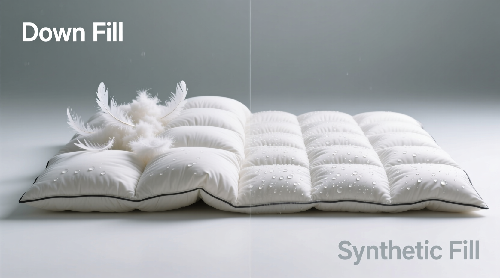 down comforter vs synthetic which insulates better in damp climates