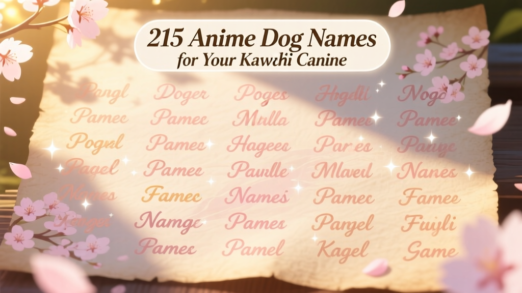 215 Anime Dog Names for Your Kawaii Canine