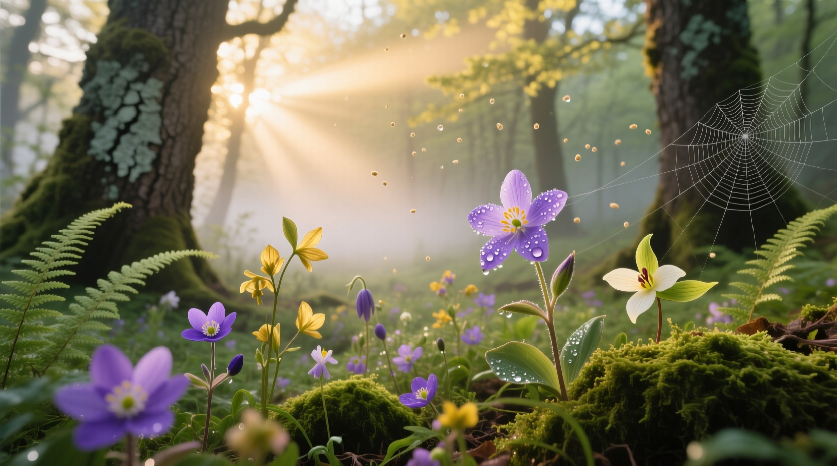 native woodland plants spring