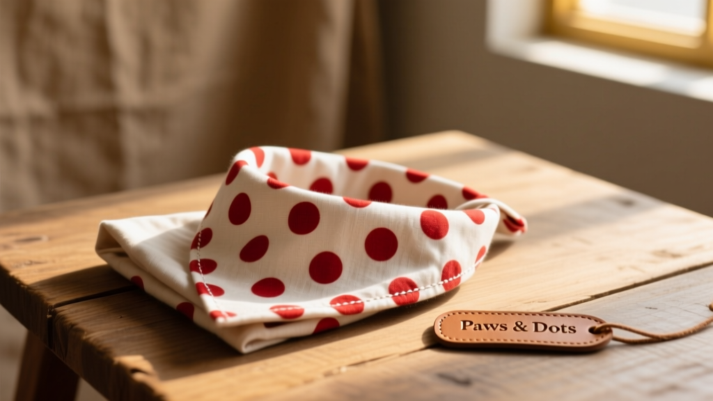 DIY Polka Dot Dog Bandana