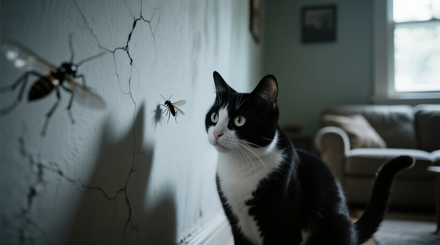 why does my cat stare at the wall is it ghosts or just bugs i cant see