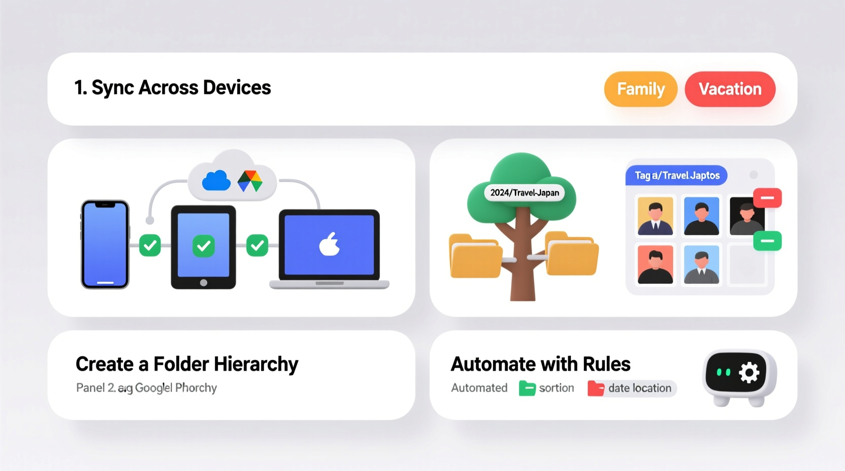 a step by step guide to organizing your digital photo library across devices