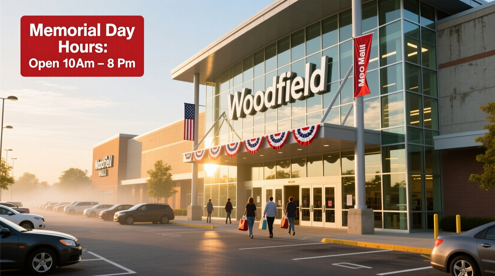 is woodfield mall open on memorial day