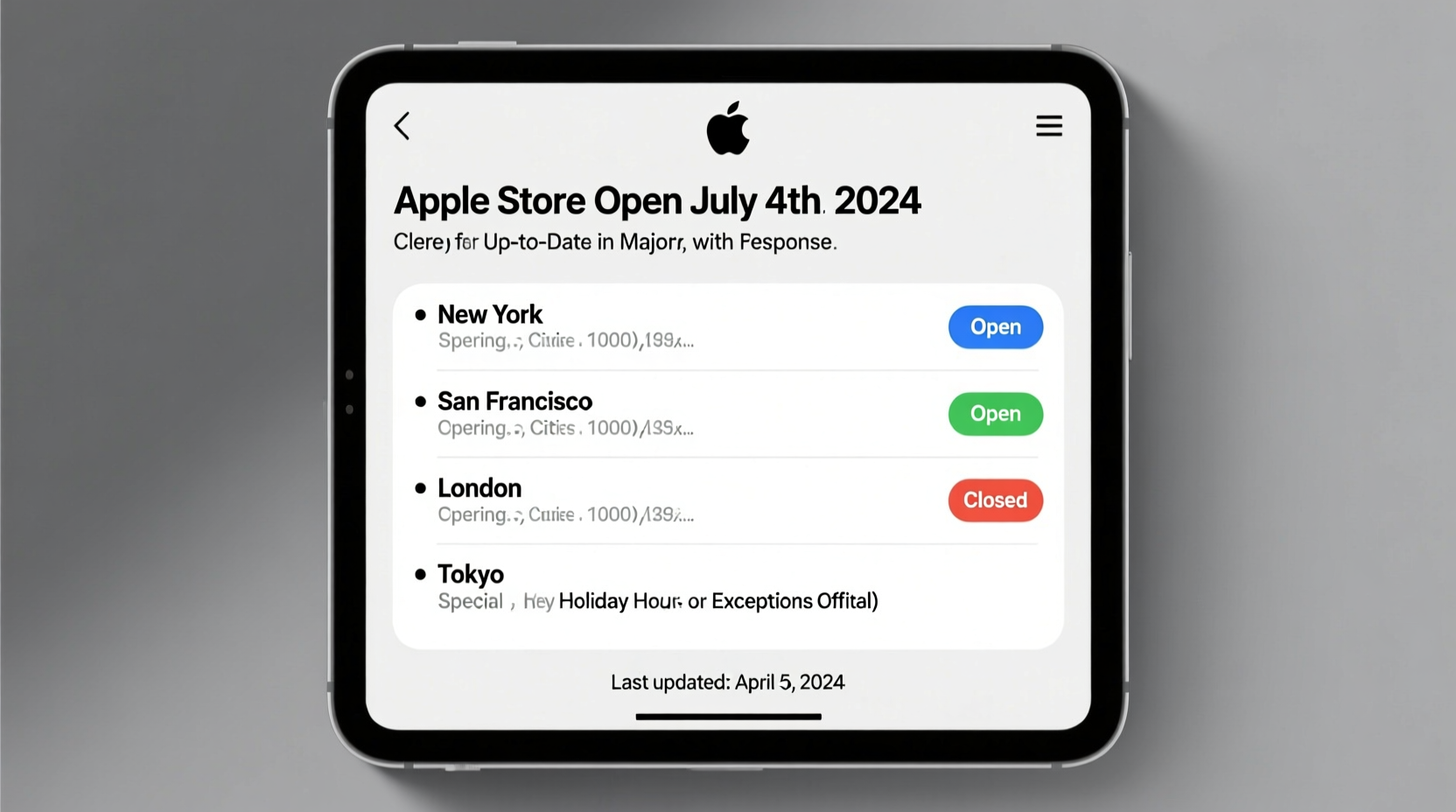 is the apple store open on july 4th
