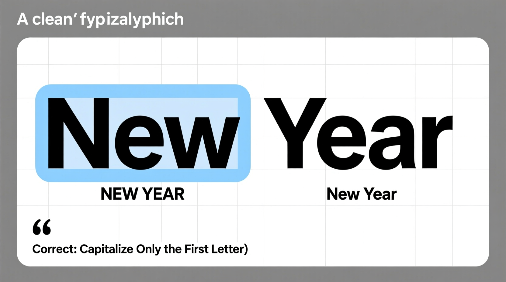 is new year capitalised in a sentence