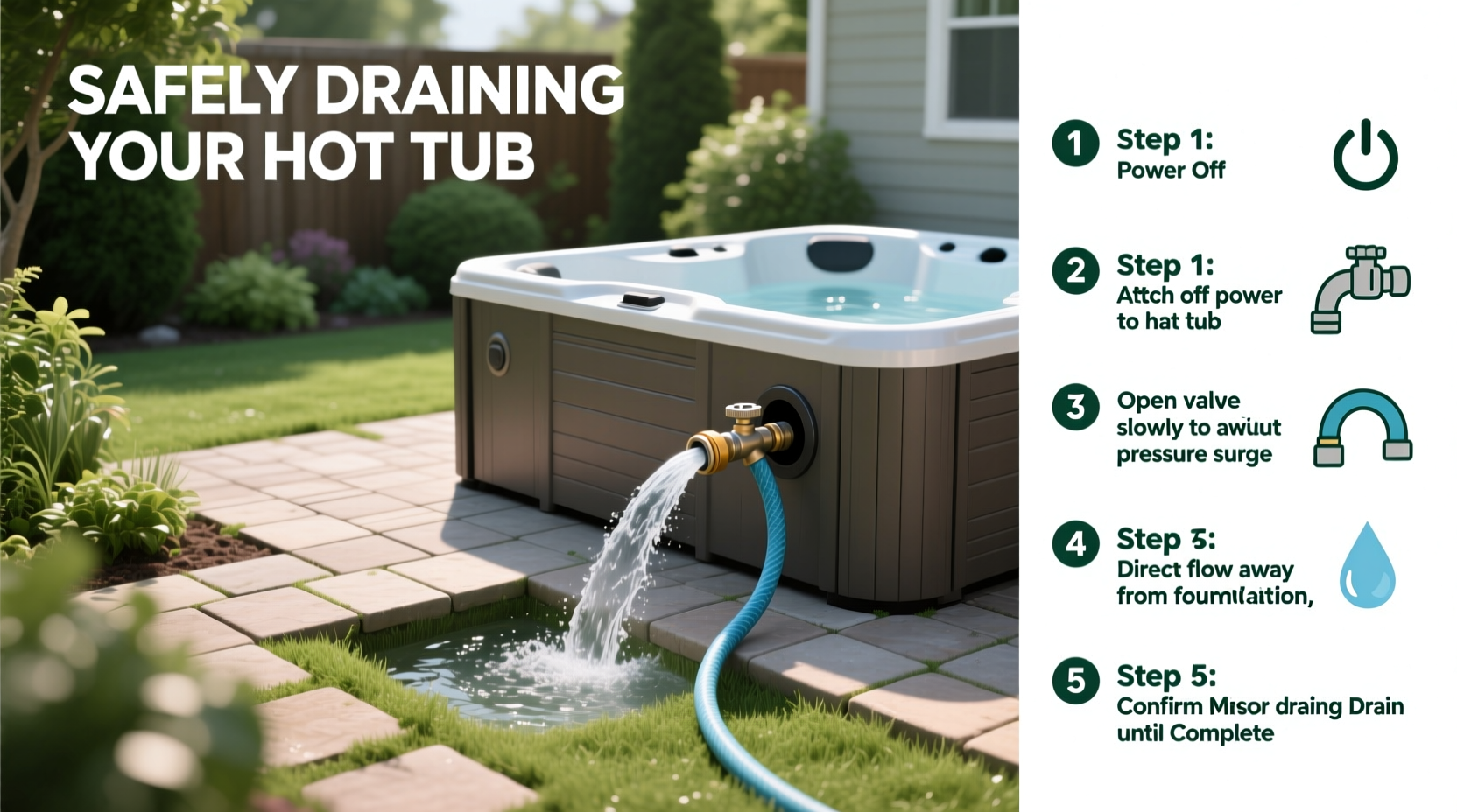 the complete guide to draining your hot tub with a garden hose safely and efficiently