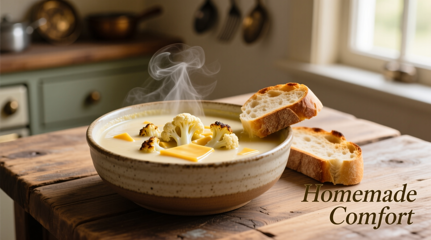 cauliflower and cheddar soup