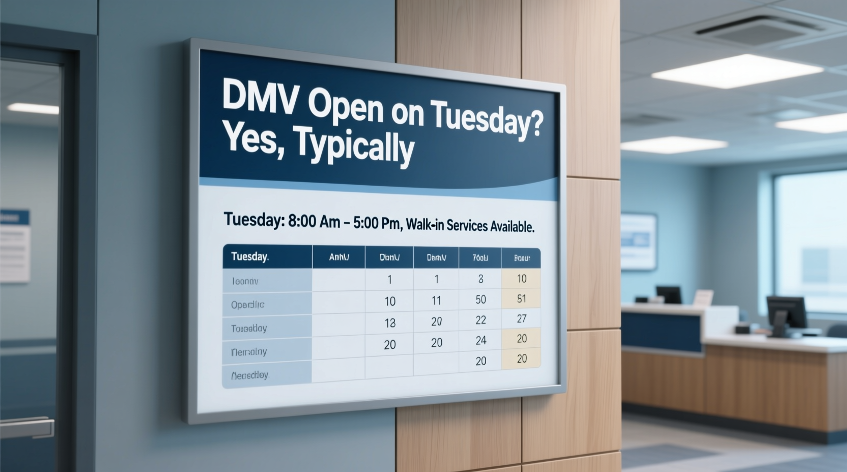 is the dmv open on tuesday