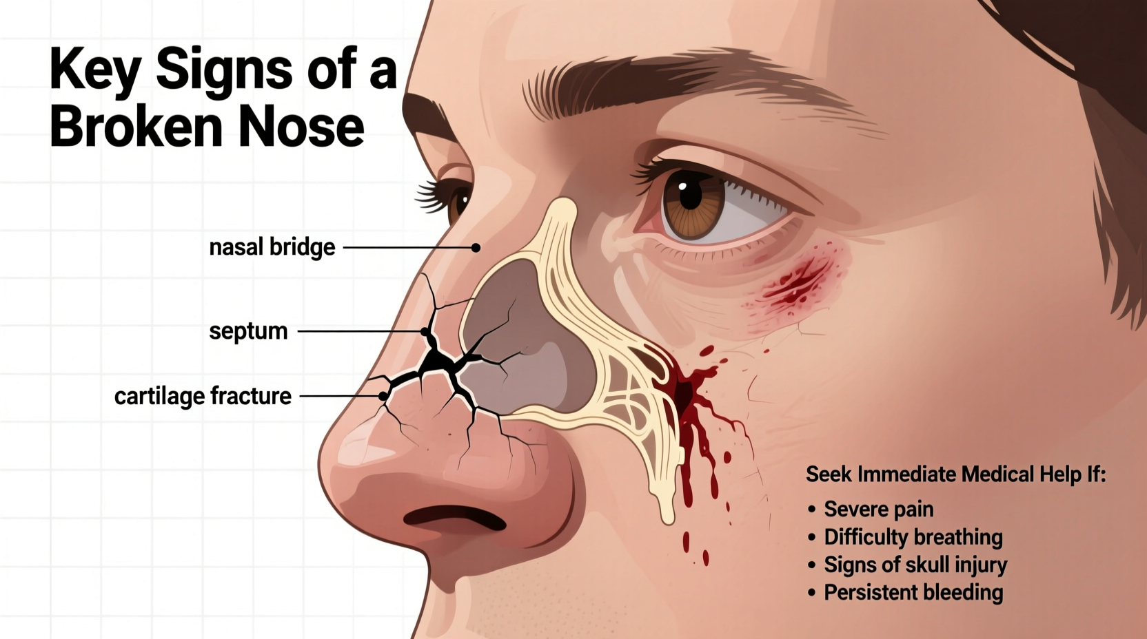 how to recognize a broken nose key signs and when to seek medical help