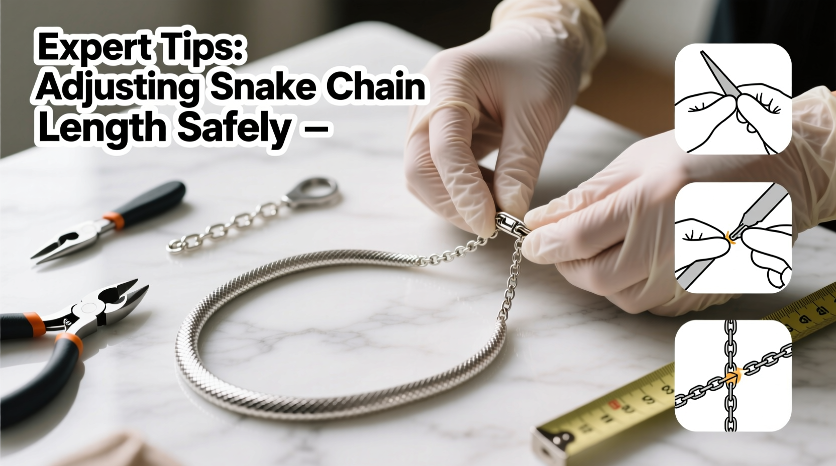 expert tips for safely adjusting the length of your snake chain necklace at home