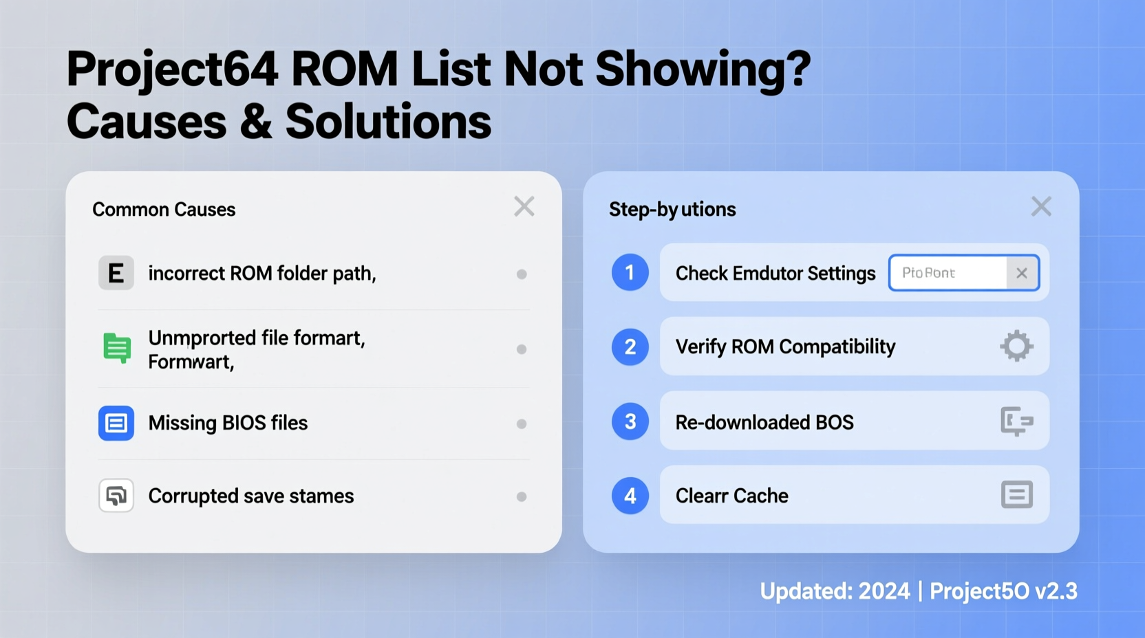 project64 rom list not showing causes solutions