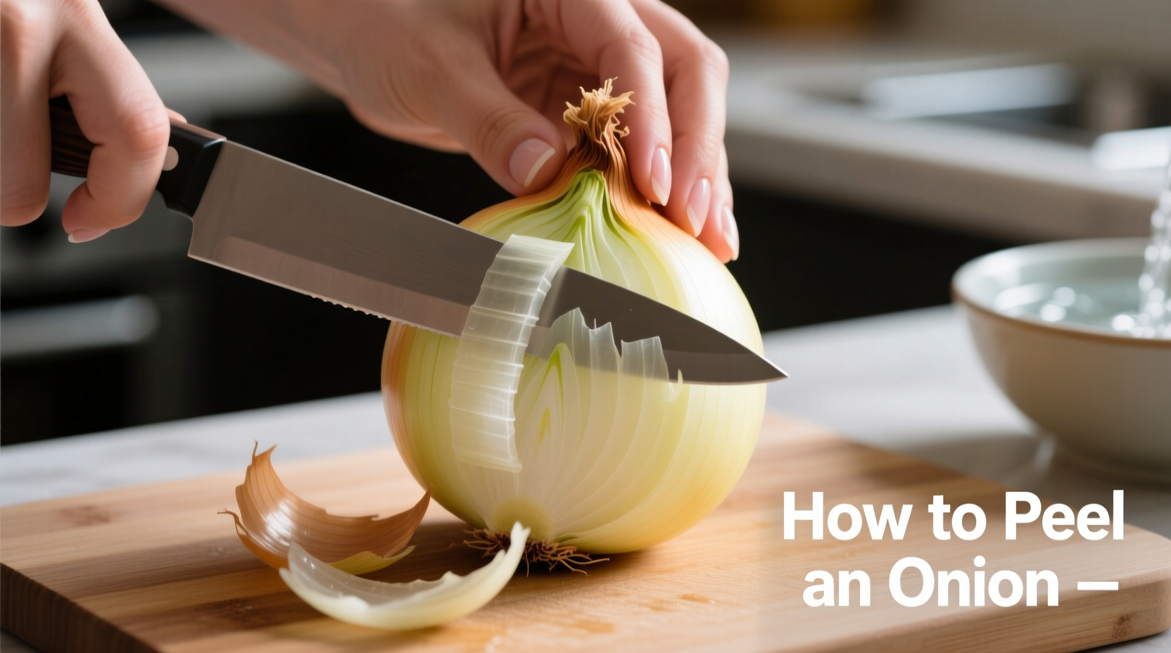 how to peel an onion