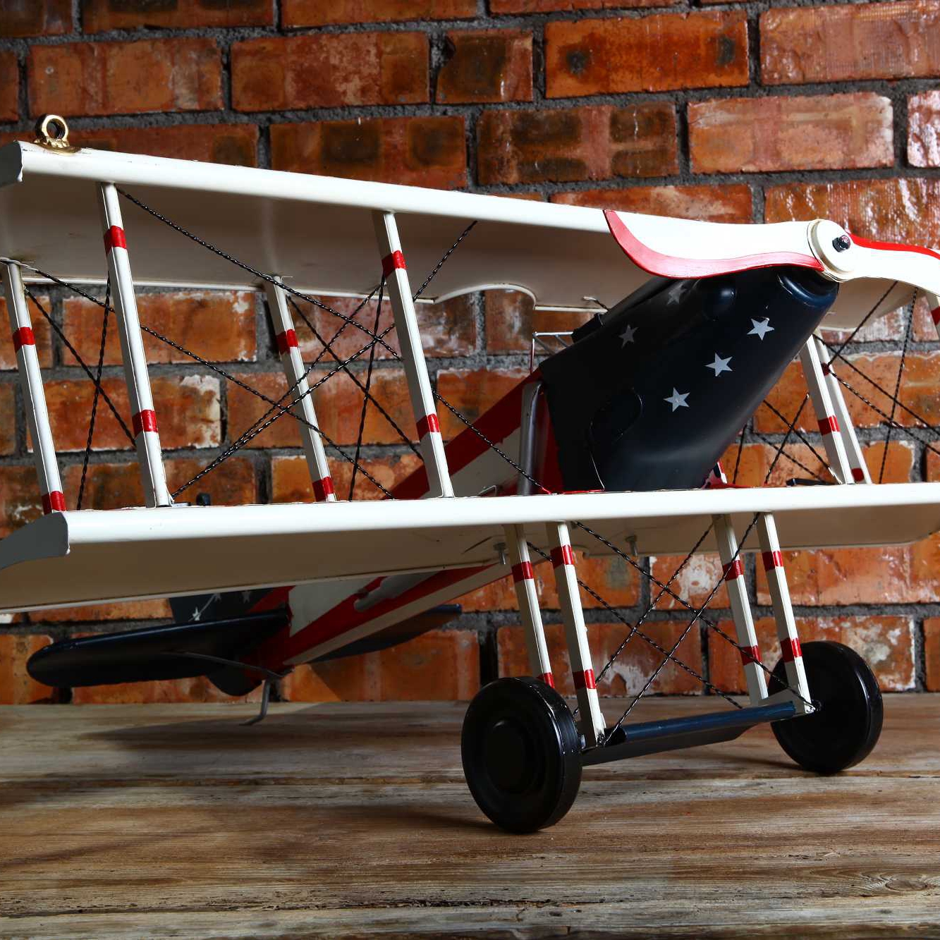 旧货金属飞机模型铁复古飞机滑翔机双翼飞机飞机吊坠飞机模型家居圣诞