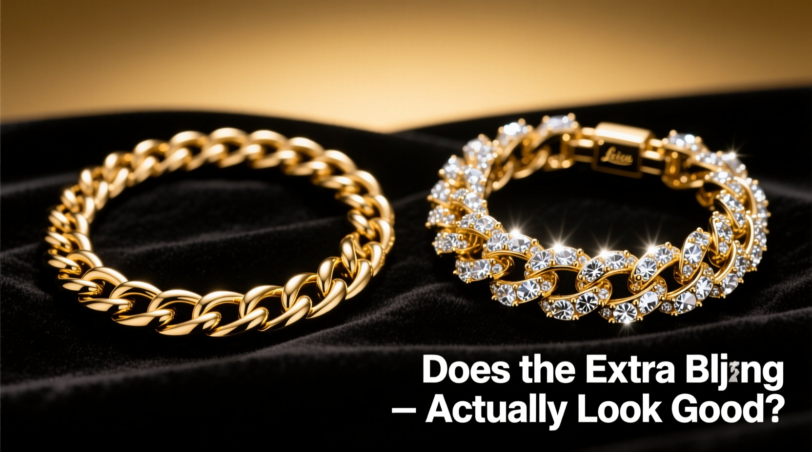 iced out vs plain cuban link does the extra bling actually look good