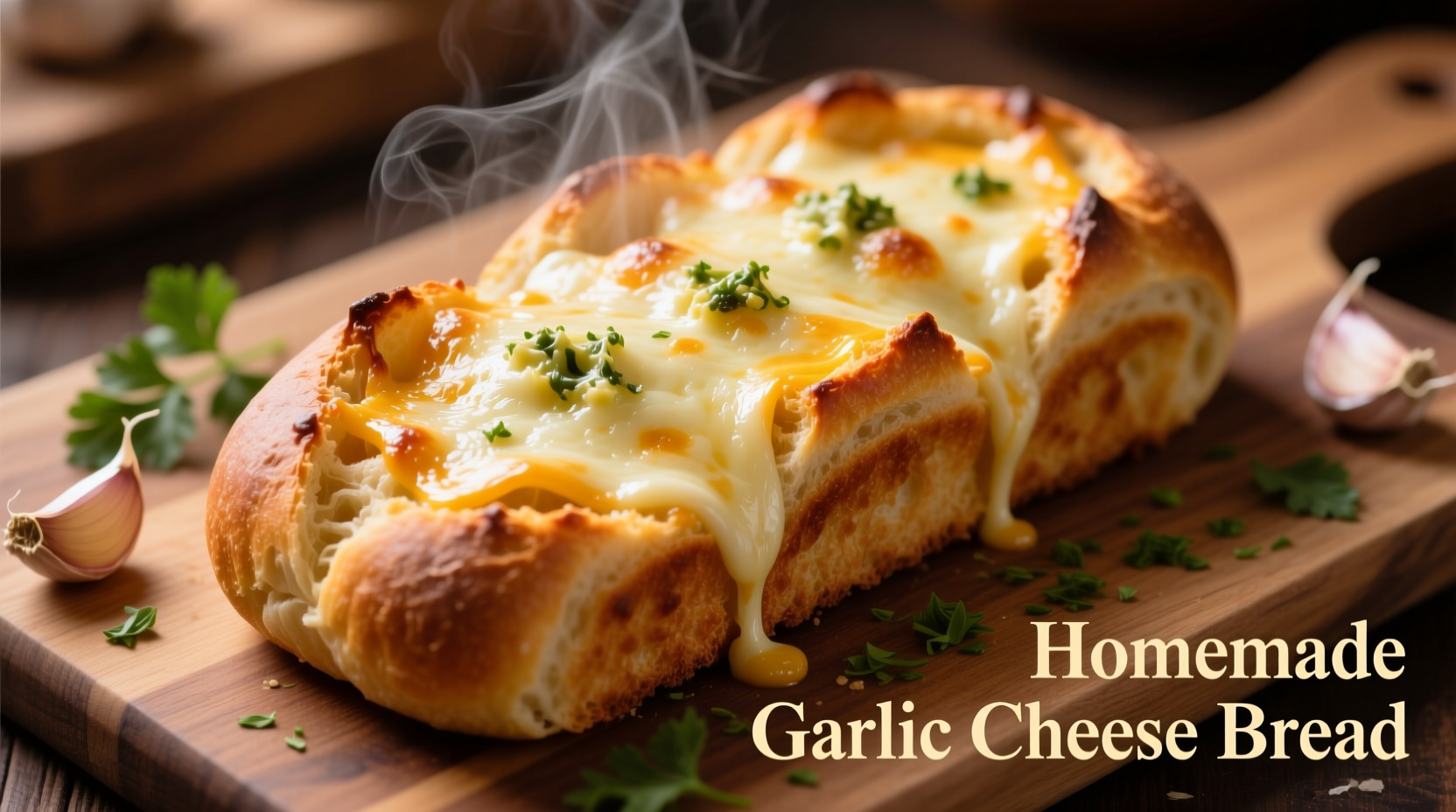 homemade garlic cheese bread
