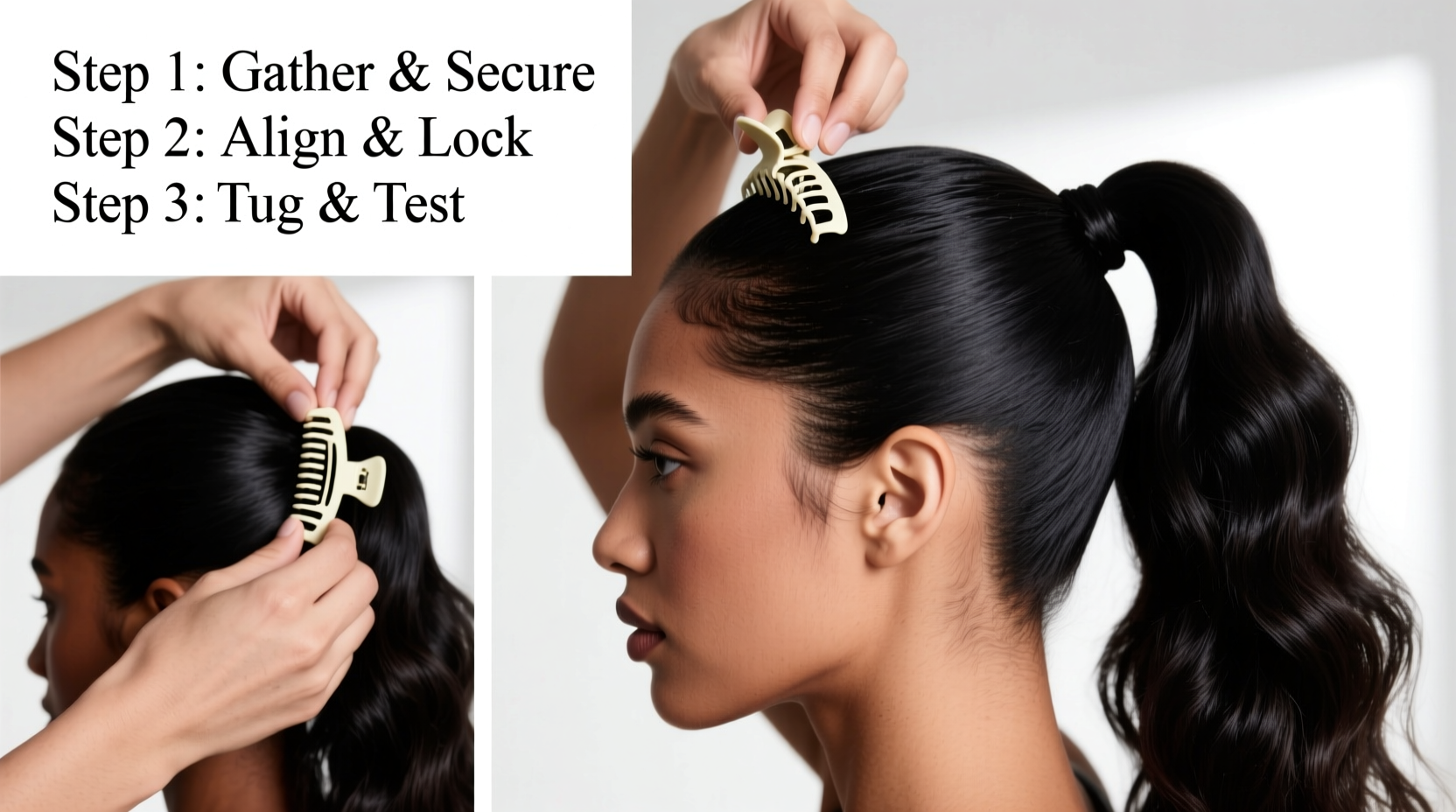 mastering the secure updo step by step guide to using a hair claw clip with confidence