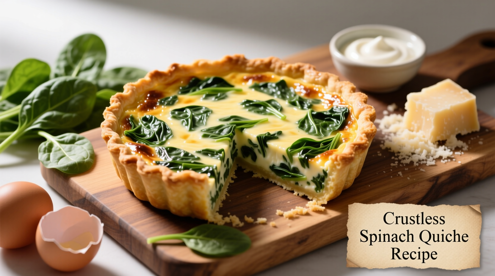 Perfect Crustless Spinach Quiche: Easy 7-Ingredient Recipe