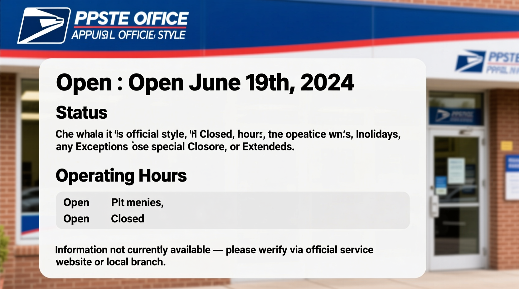 is post office open on june 19th