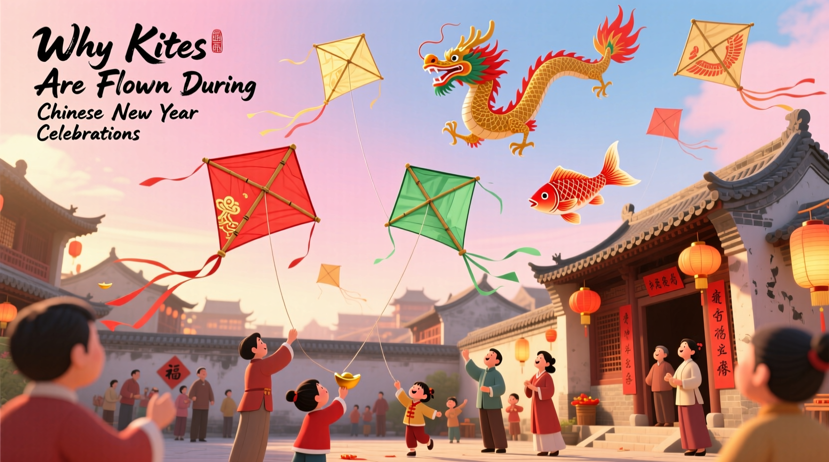 why are kites flown on chinese new year