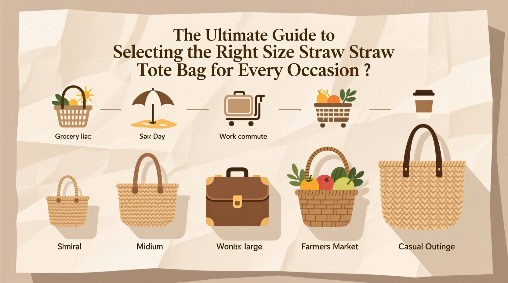 the ultimate guide to selecting the right size straw tote bag for every occasion