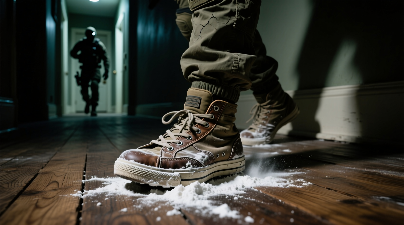 macgyver tip quiet squeaky shoes with baby powder