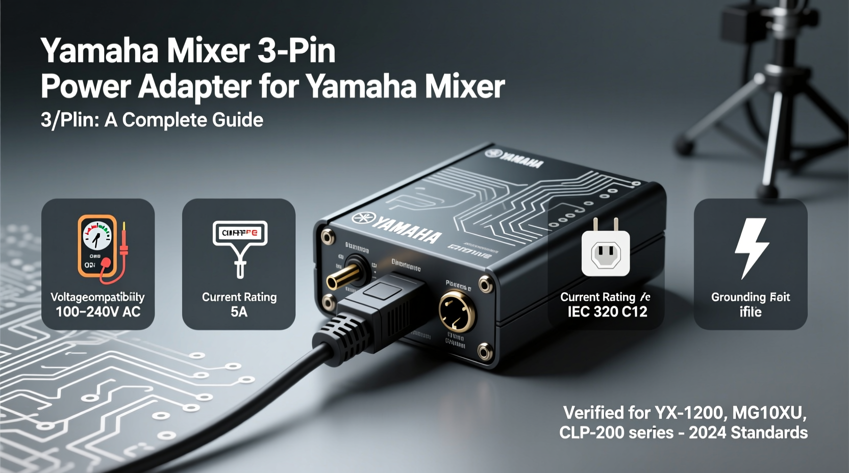 power adapter for yamaha mixer 3 pin