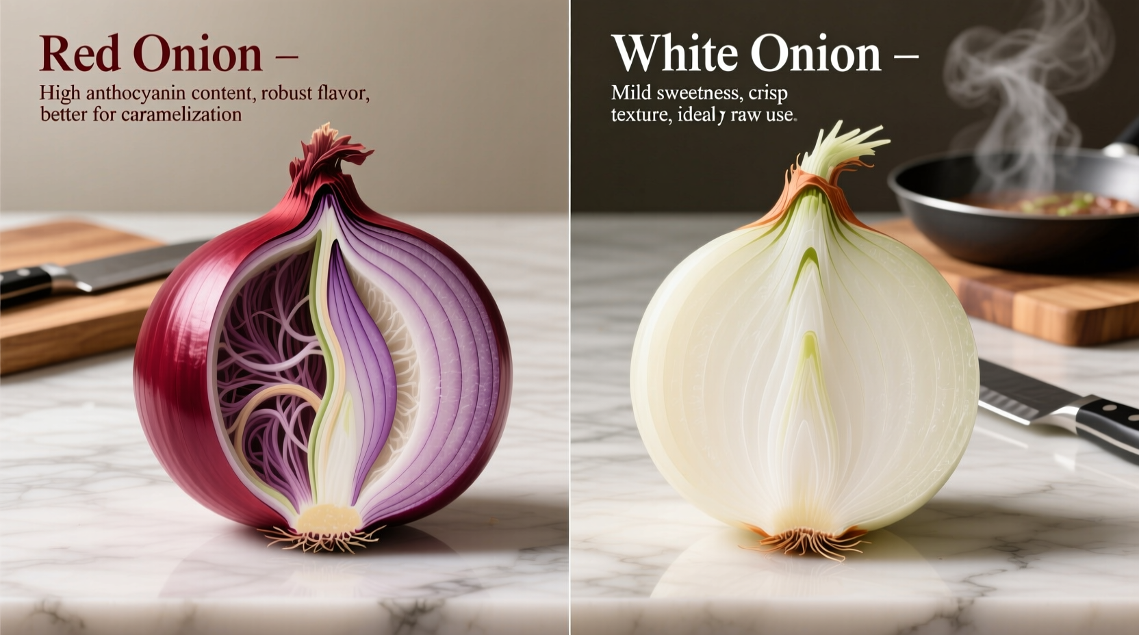 difference between red onion and white onion