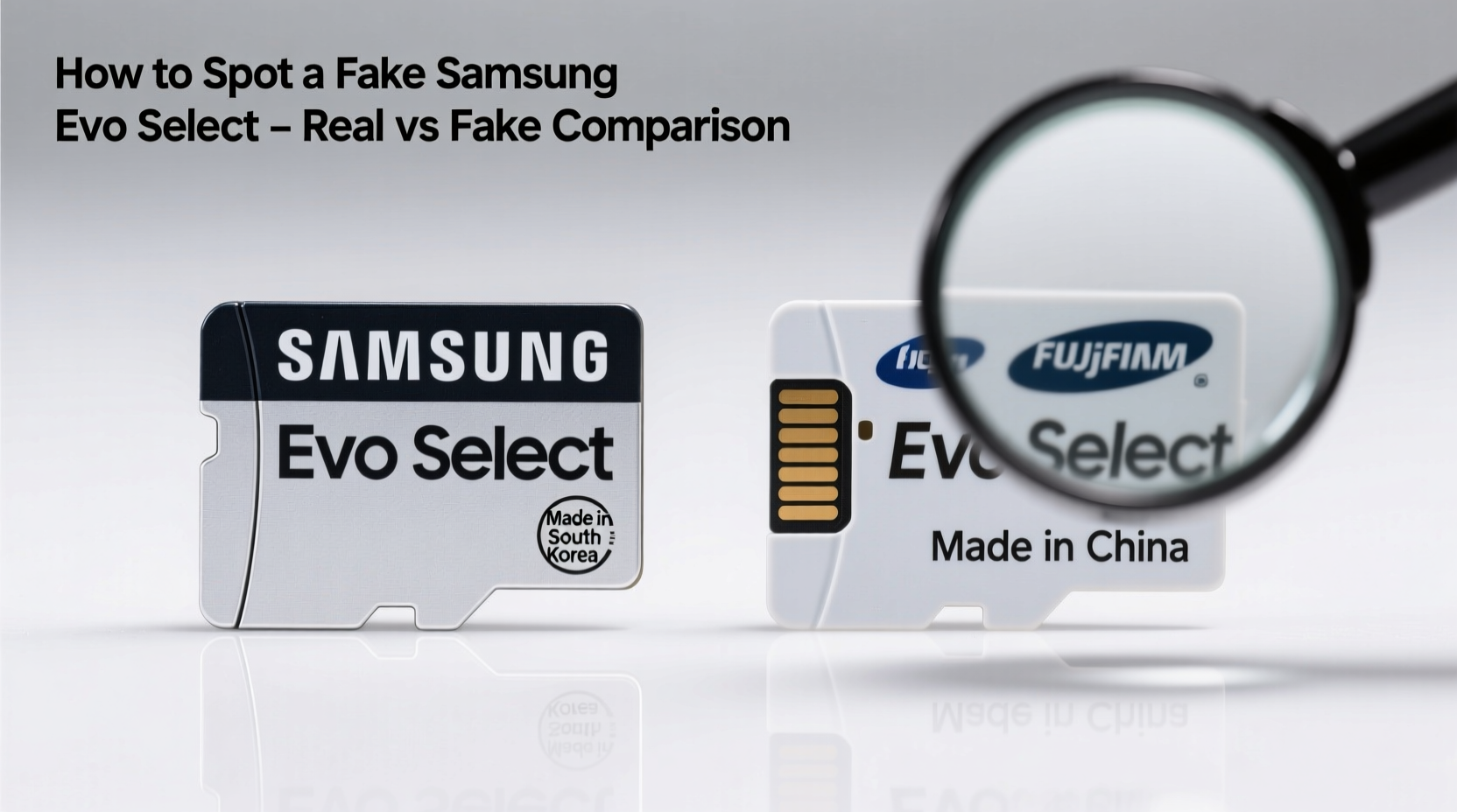 samsung evo select fake vs real how do you tell if your microsd card is a scam