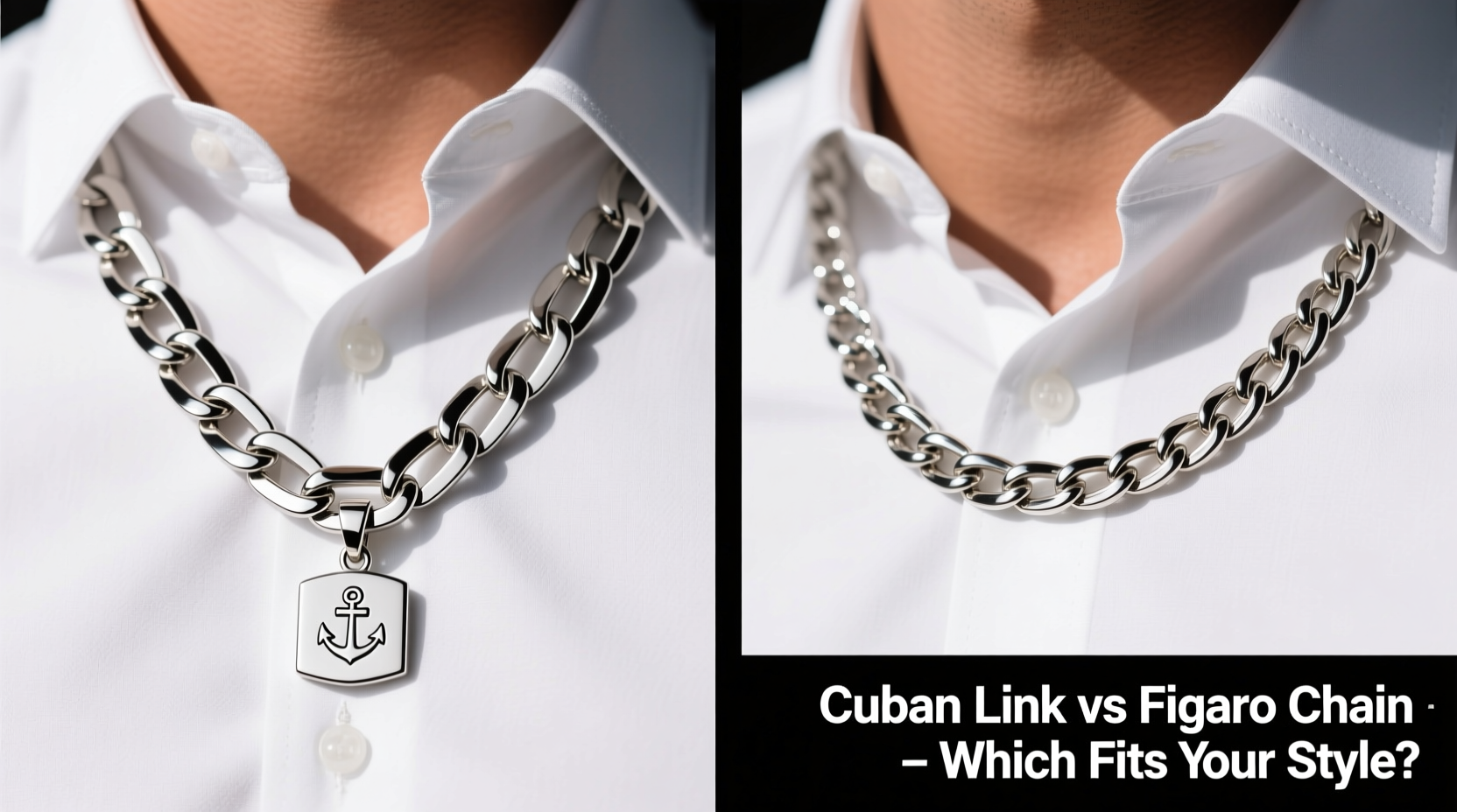 cuban link vs figaro chain which looks better with a pendant