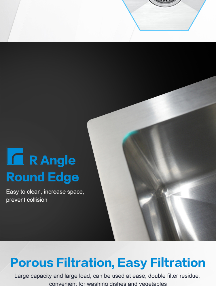 Advanced Technology Products Sink 304 Stainless Steel Modern Metal Kitchen Sink