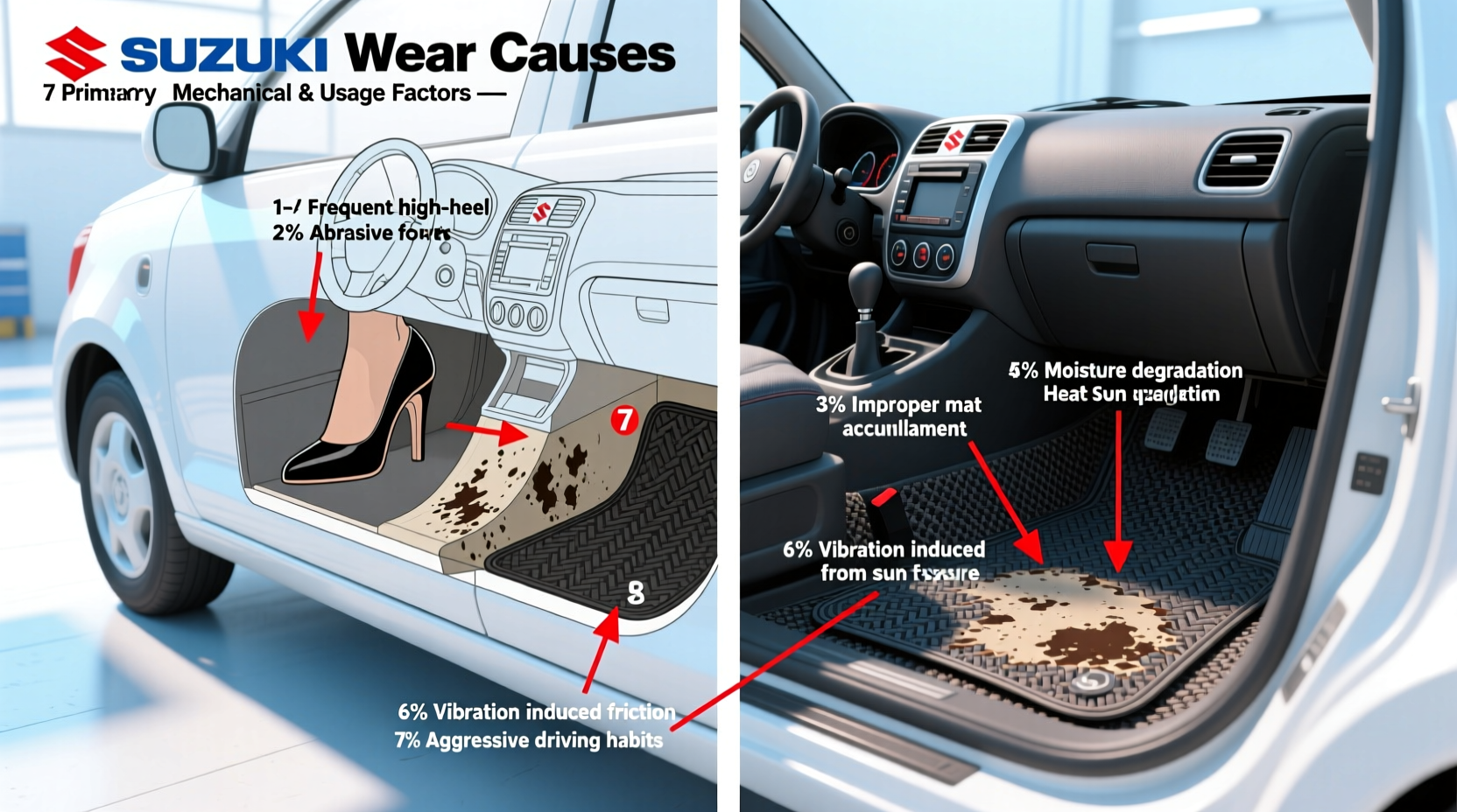 suzuki alto mat wear cause