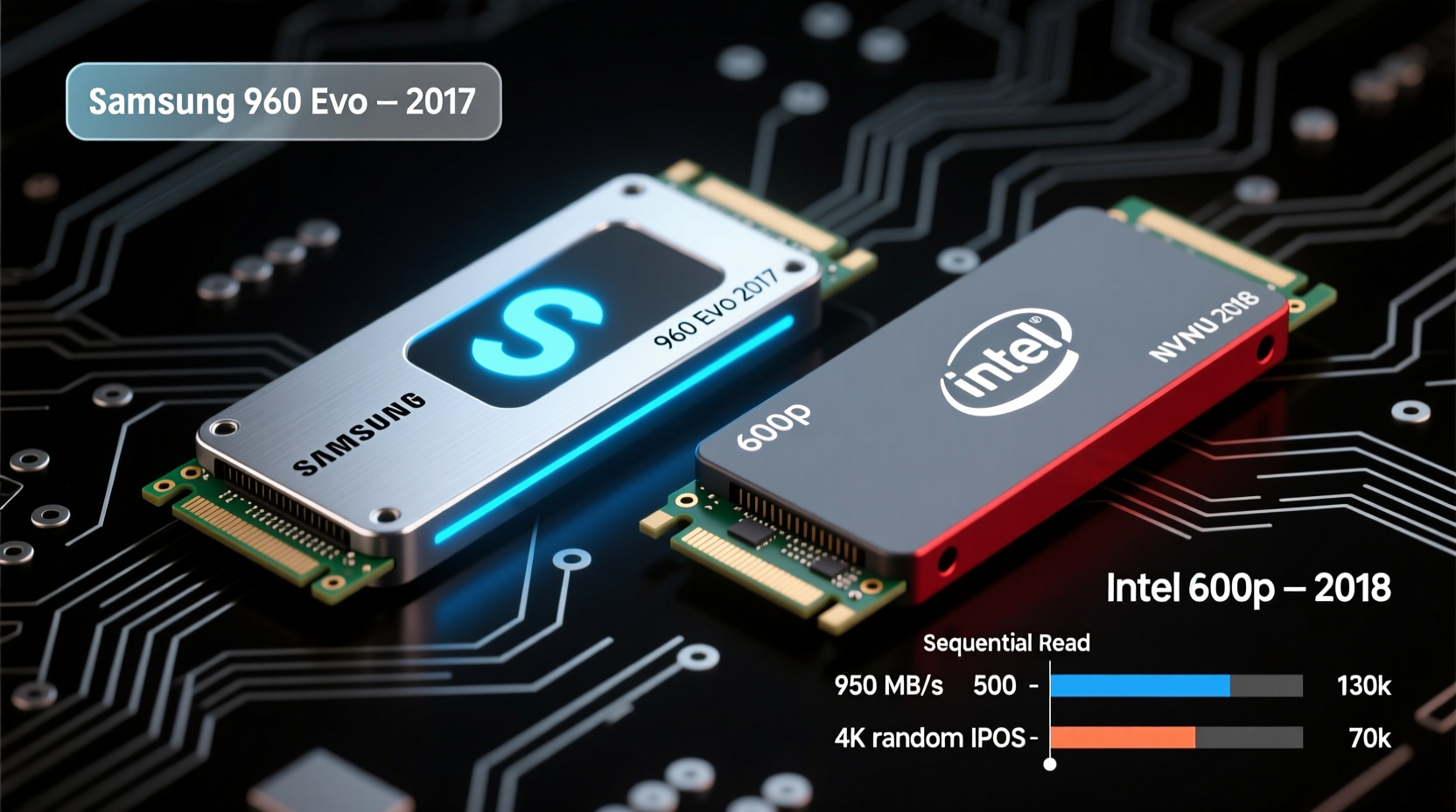 samsung 960 evo is old but is it still better than intel 600p for gaming